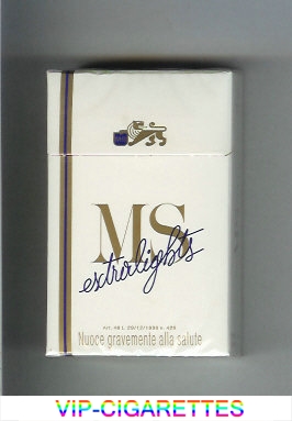 MS Extralights cigarettes hard box