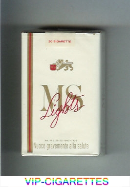 MS Lights cigarettes soft box