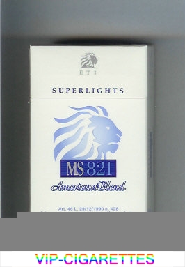 MS ETI 821 Superlights American Blend cigarettes hard box