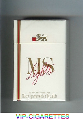 MS Lights cigarettes hard box