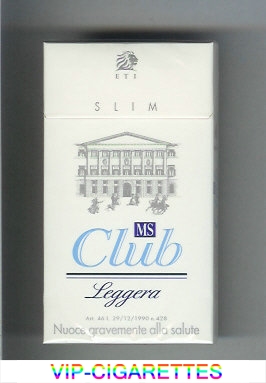 MS Club ETI Slim Leggera 100s cigarettes hard box