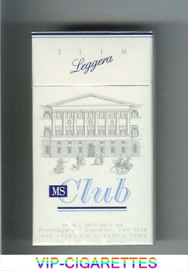 MS Club Slim Leggera 100s cigarettes hard box