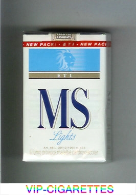 MS ETI Lights cigarettes soft box