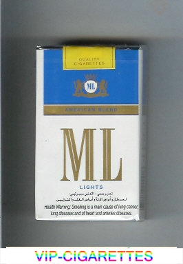ML American Blend Lights cigarettes soft box