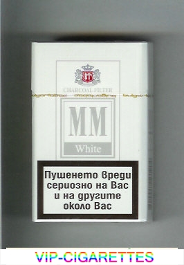 MM White Charcoal Filter cigarettes hard box