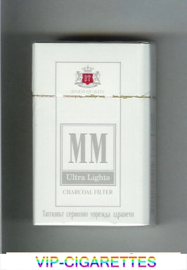 MM Ultra Lights Charcoal Filter cigarettes hard box