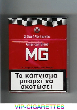 MG American Blend red 25s cigarettes hard box