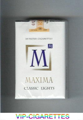 M Maxima Classic Lights cigarettes soft box