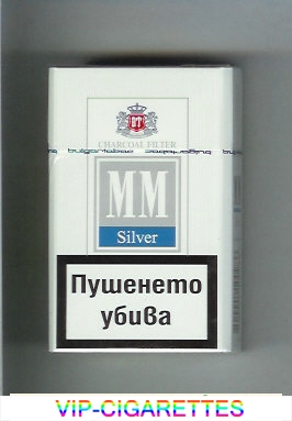MM Silver Charcoal Filter cigarettes hard box