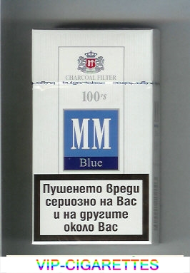 MM Blue Charcoal Filter 100s cigarettes hard box