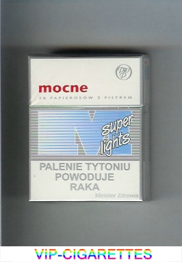 M Mocne Super Lights cigarettes hard box