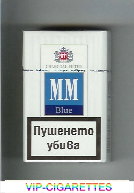 MM Blue Charcoal Filter cigarettes hard box