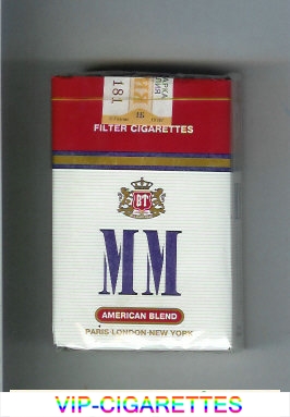 MM American Blend white and red cigarettes soft box
