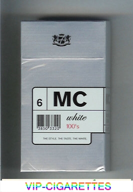 MC White 100s cigarettes hard box