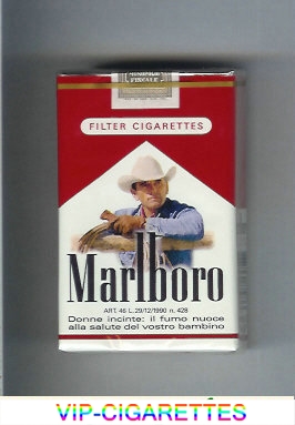 Marlboro with cowboy with lasso on the tree cigarettes soft box