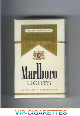 Marlboro Lights cigarettes hard box