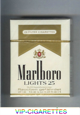Marlboro Lights 25 cigarettes hard box