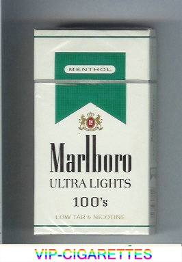 Marlboro Ultra Lights Menthol 100s cigarettes hard box