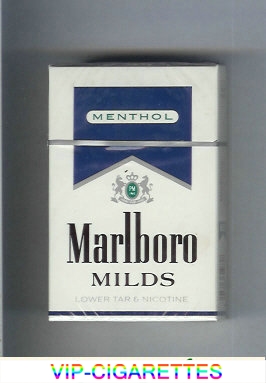 Marlboro Milds Menthol white and blue cigarettes hard box