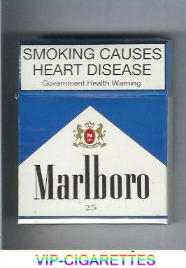 Marlboro blue and white 25s cigarettes hard box