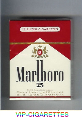 Marlboro red and white 25s cigarettes hard box