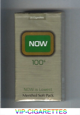 Now 100s Now is Lowest Menthol cigarettes soft box