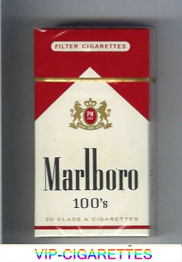 Marlboro red and white 100s cigarettes hard box