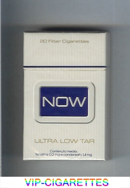 Now Ultra Low Tar cigarettes hard box