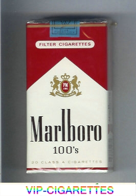 Marlboro red and white 100s cigarettes soft box