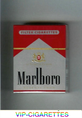 Marlboro red and silver cigarettes hard box