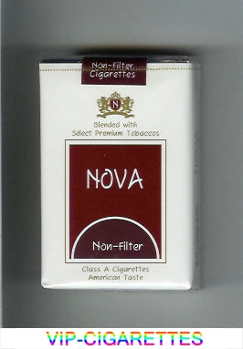 Nova Non-Filter cigarettes soft box