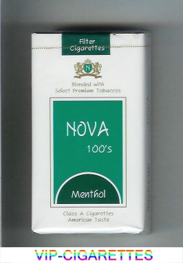 Nova 100s Menthol cigarettes soft box