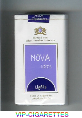 Nova 100s Lights cigarettes soft box