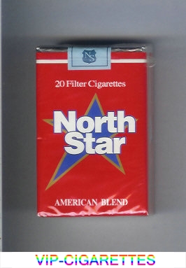 North Star American Blend red 20 Filter cigarettes soft box