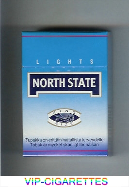 North State Lights blue cigarettes hard box