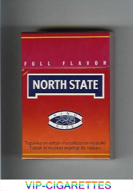 North State Full Flavor red cigarettes hard box