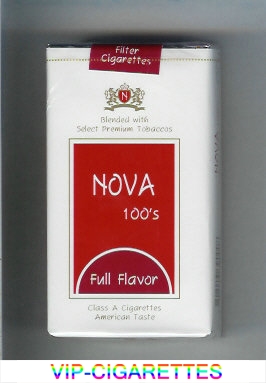 Nova 100s Full Flavor cigarettes soft box