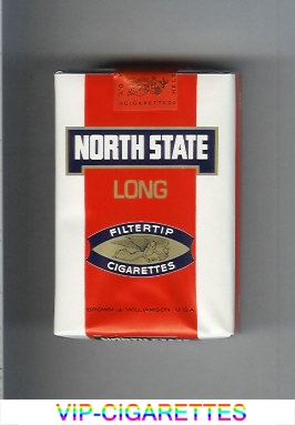 North State Long Filtertip cigarettes red and white soft box