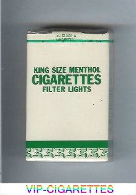 Cigarettes King Size Menthol Filter Lights soft box cigarettes