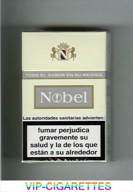 Nobel white and grey cigarettes hard box