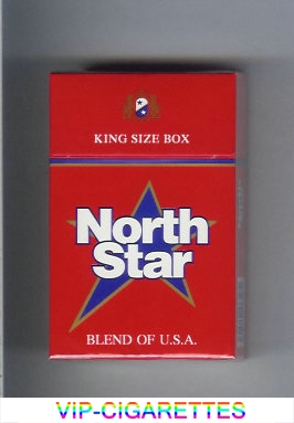 North Star Blend of USA red King Size Box cigarettes hard box