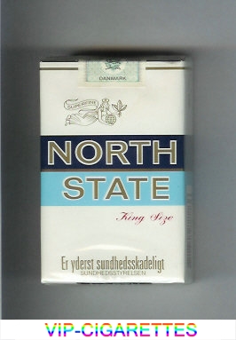 North State Superfine white and light blue and blue cigarettes soft box