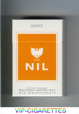 Nil Lights white and yellow cigarettes hard box