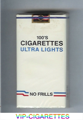 Cigarettes No Frills Ultra Lights 100s cigarettes soft box