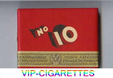 No 10 cigarettes wide flat hard box