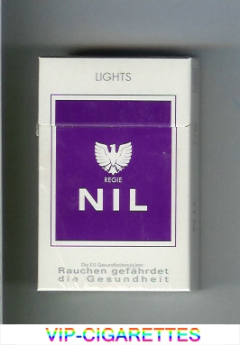 Nil Lights white and violet cigarettes hard box