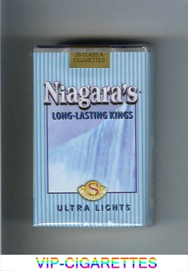 Niagara's Ultra Lights cigarettes soft box