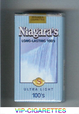 Niagara's Ultra Light 100s cigarettes soft box