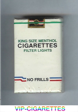 Cigarettes No Frills King Size Menthol Filter Lights cigarettes soft box