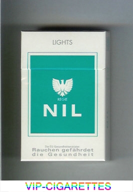 Nil Lights white and green cigarettes hard box